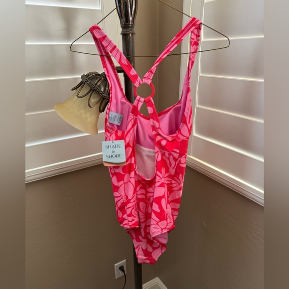 Women's Squareneck Tummy Control Full Coverage One Piece Swimsuit - M NWT - Picture 4 of 7